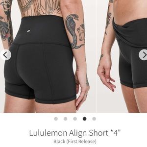 Lululemon Align Short *4" Black (First Release) 2018 Style Number: W7AOZS Nulu 8